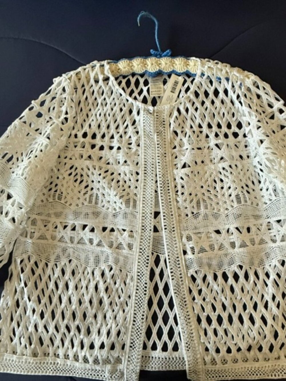 Chico’s, NWT, Travelers Collection, Foiled Open-Weave Jacket, size 2